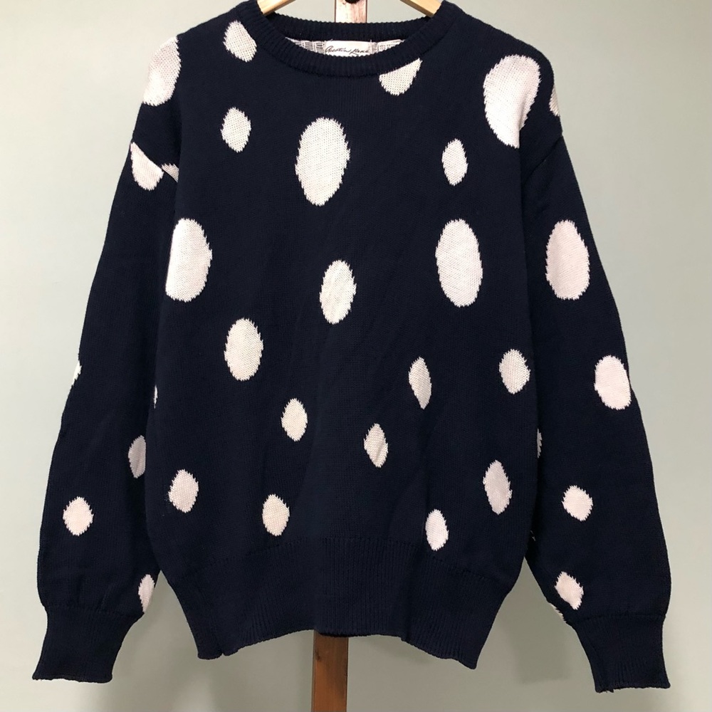 Austin Kane Polka Dots Chunky Knit Sweater